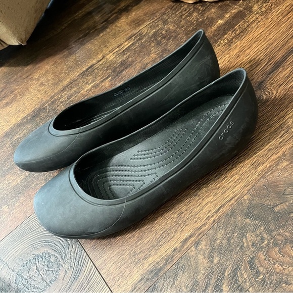 CROCS At Work Iconic Comfort Ballet Flats Black Women's 8 Nurse - Picture 4 of 4